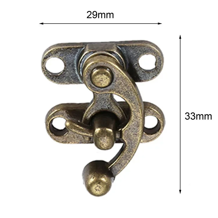 10Pcs Furniture Jewelry Wooden Box Suitcase Toggle Latch Zinc Alloy Decorative Hasps Buckle Toolbox Locks Clasps 29*33mm