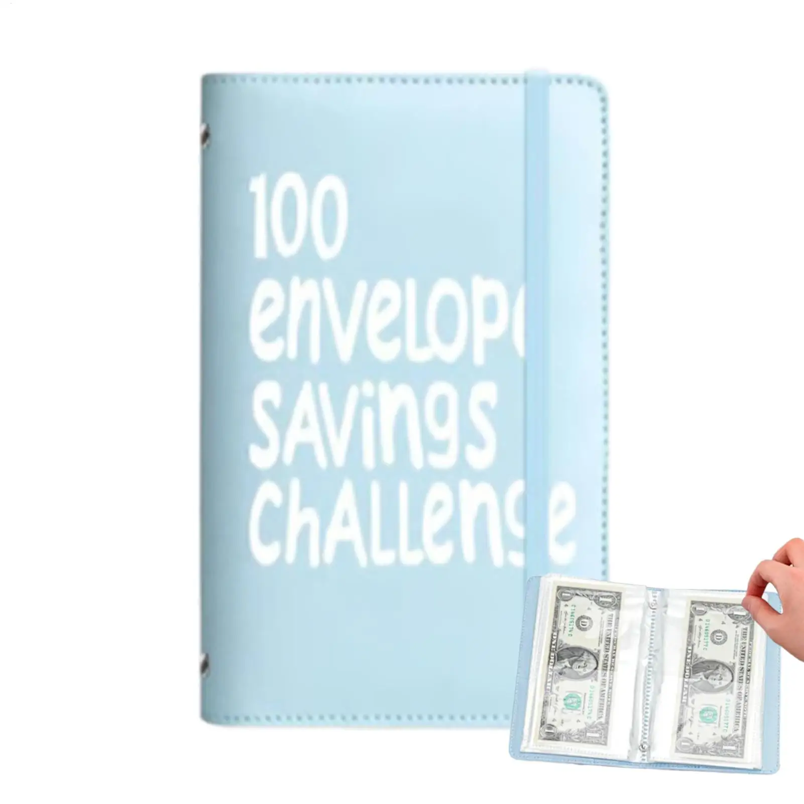 100 Umschläge Geldspar-Challenge Budget-Planer 100-Tage-Tracker zum Sparen von 5050 Dollar für Budget-Tracking für Erwachsene – Detail 2