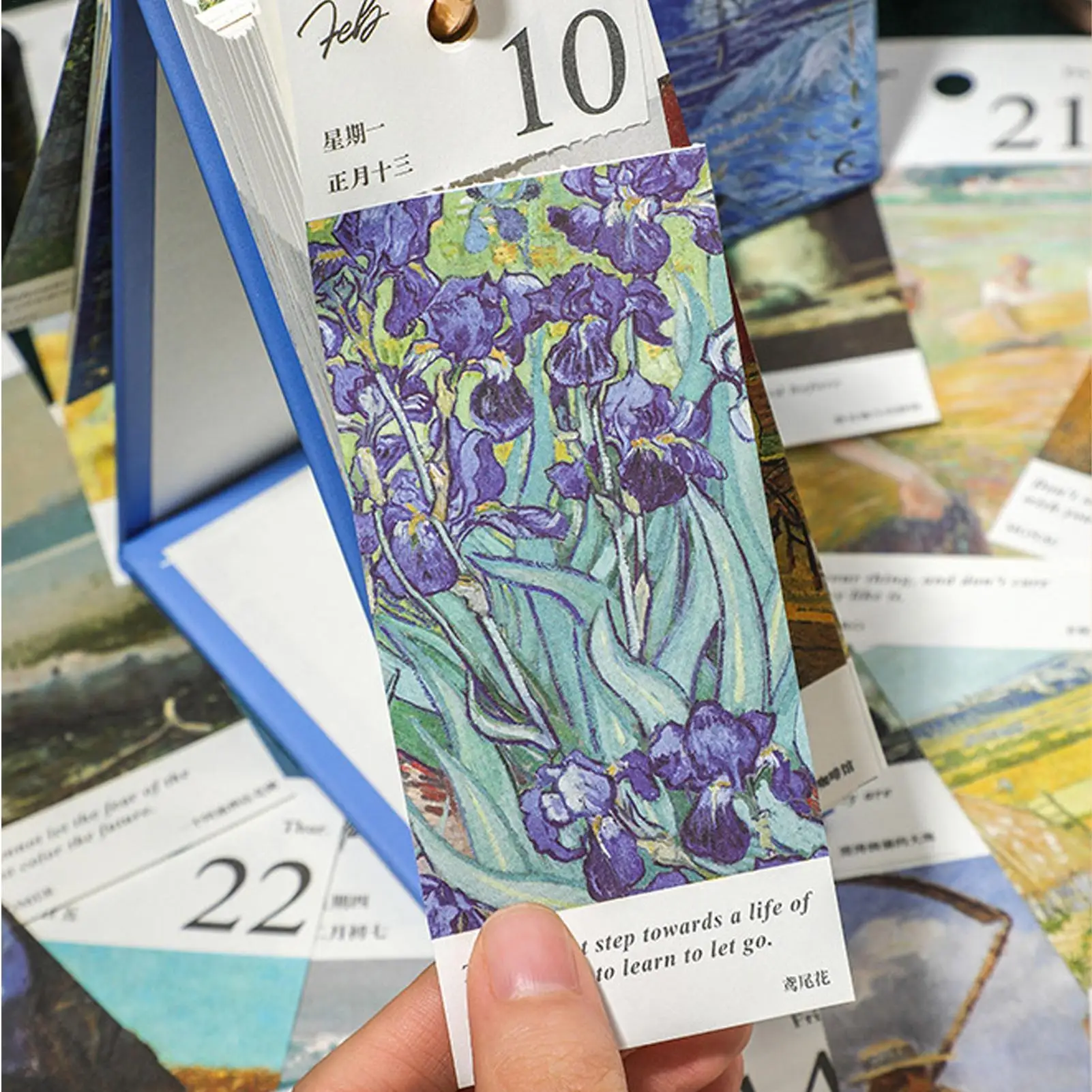 Desk Calendar 2026 365 Days Oil Painting Vintage Planner Decor Artistic Calendar For Entrance Desktop Living Room Office School