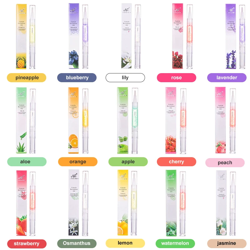 Glenys 30pcs Cuticle Oil Pen Nail Nutrition 15 Smells Nail Treatment Revitalizer Soften Nourish Manicure Nail Care Product Set