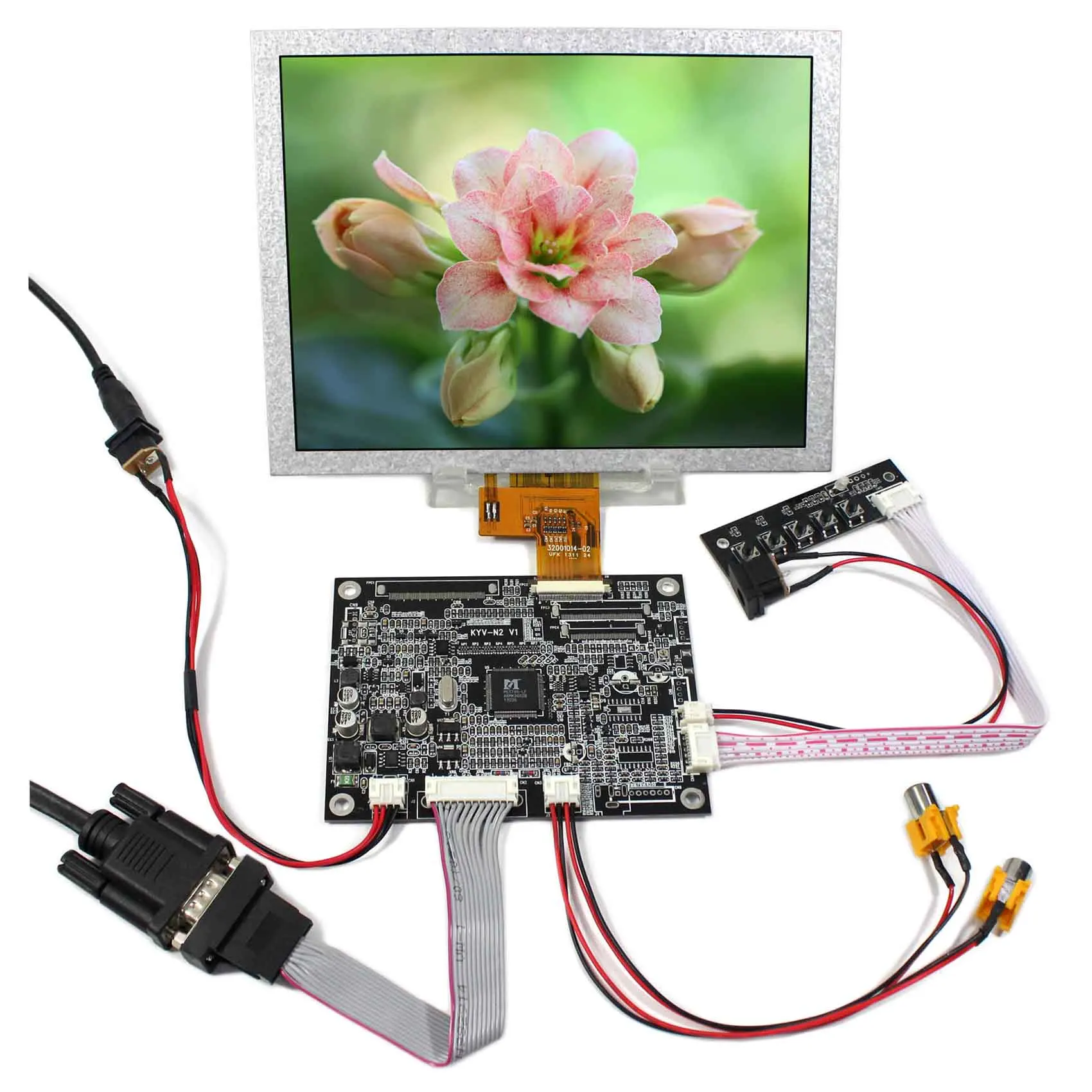 

8-дюймовая планшетофон для цифровых фотографий EJ080NA-04C 1024X768 с VGA + AV LCD