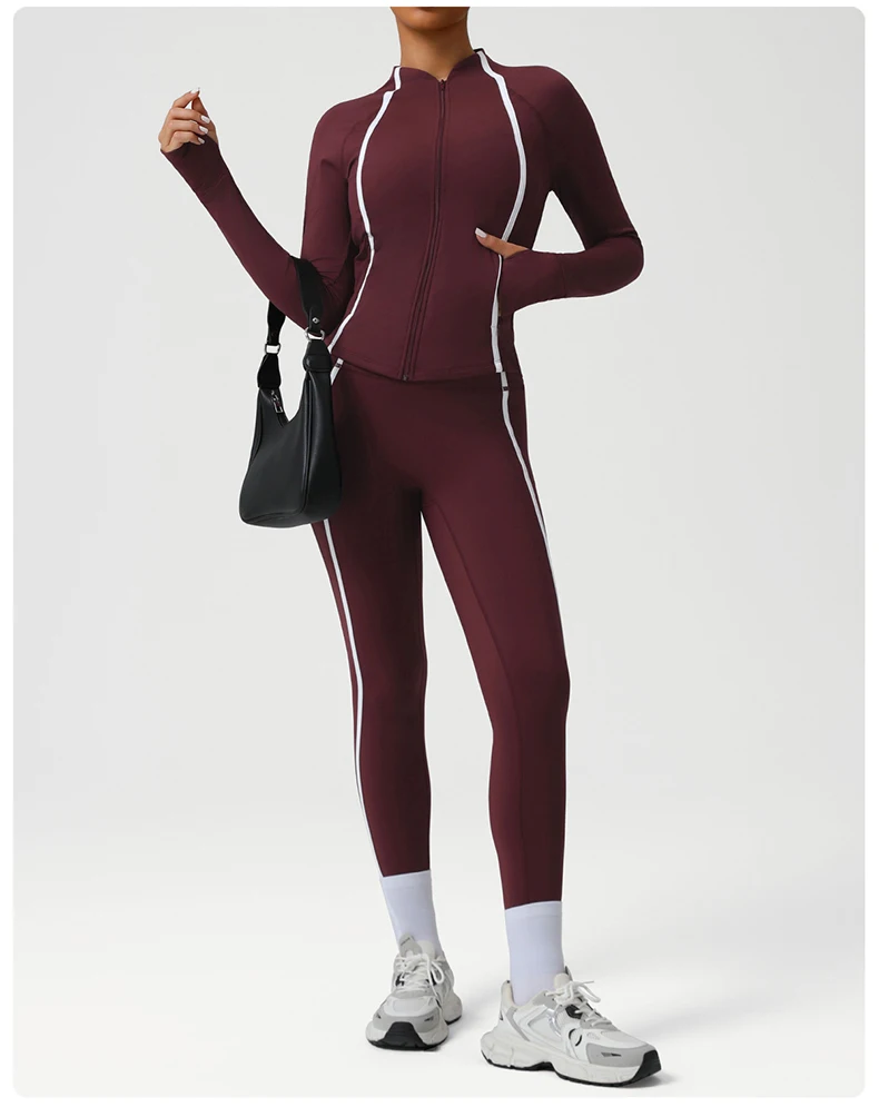2/3-teiliges Fitness-Yoga-Set für Damen, dehnbar, weich, dehnbar, Gym-Anzug, atmungsaktiv, schnell trocknend, Laufsportbekleidung, weibliche Trainingskleidung – Detail 12