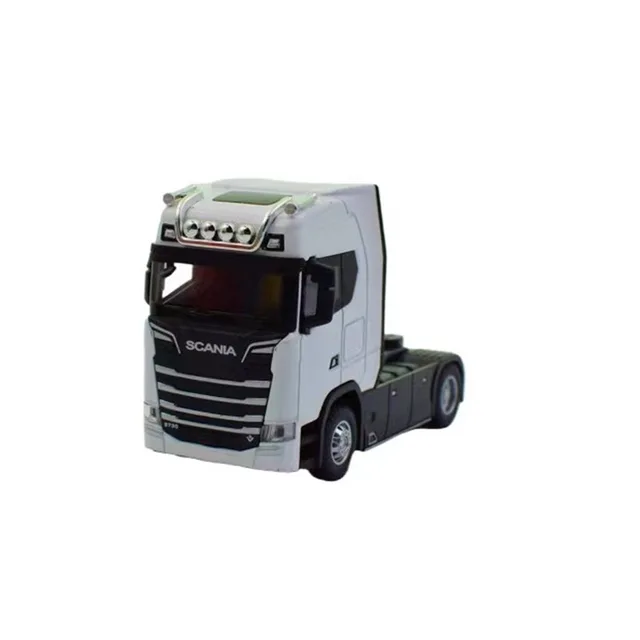 1/50 Alloy Diecast Truck Head Car Model Toys Simulation Engineering Transport Vehicle Pull Back Container Head Metal Toy for Boy 6