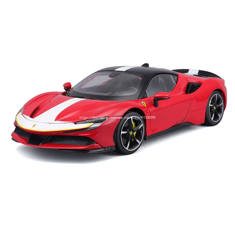 Bburago 1:18 New 2020 Hardcover Edition Ferrari Sf90 Car Static Die Cast Vehicles Giocattoli Per Auto Modello Da Collezione