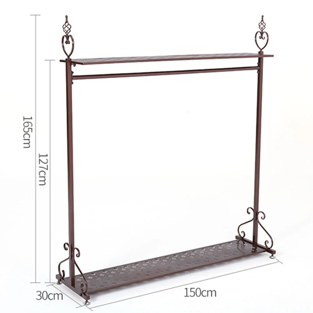 

Living Room Furniture Household Coat Racks Double Deck To Ground Multi Function Provincial Space Single Pole Simplicity