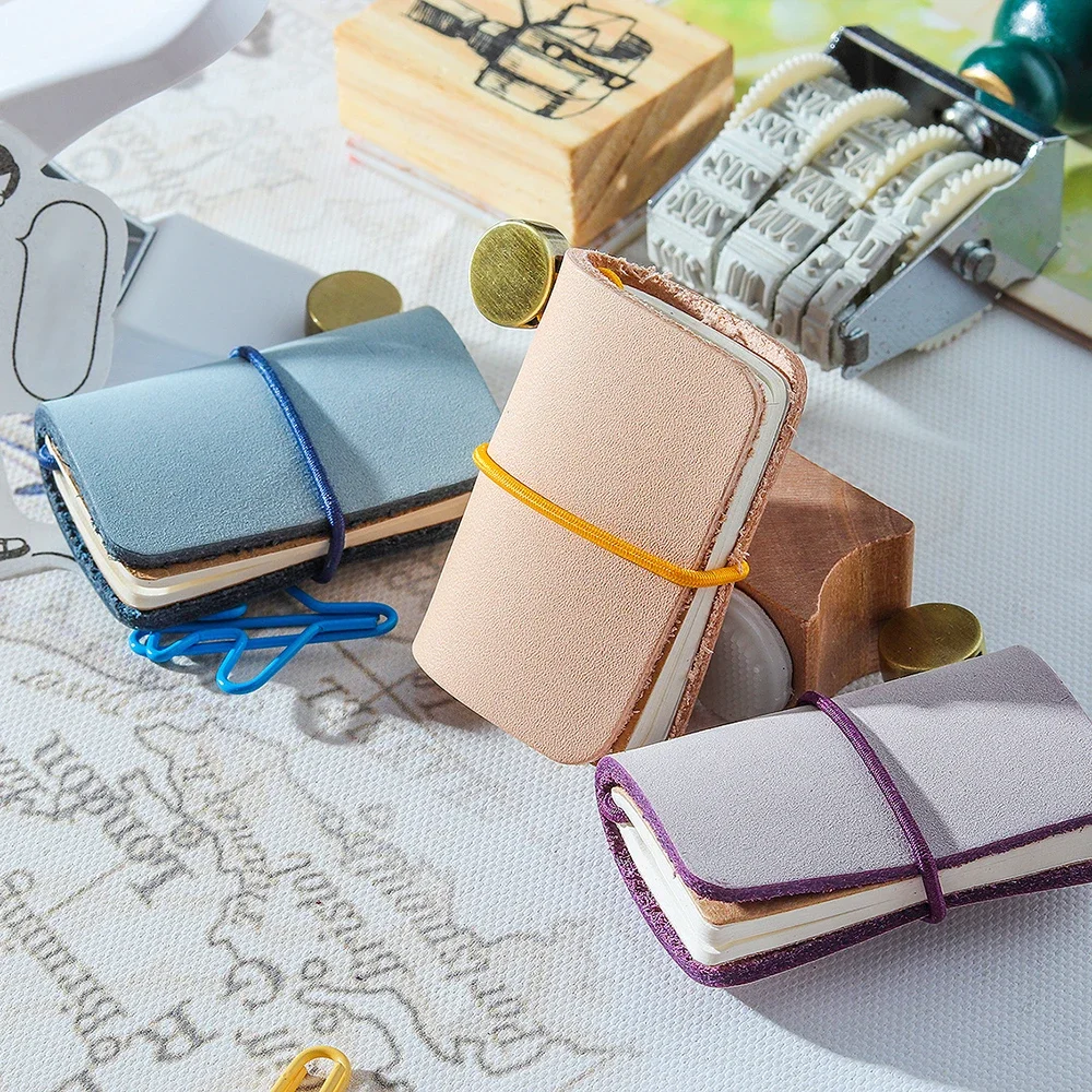 

Однотонный винтажный блокнот, маленький кожаный блокнот, дорожный дневник, портативный журнал, планер, органайзер, блокнот, канцелярские то...