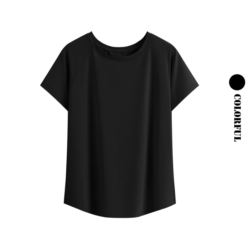 DRUR Summer Open Back Yoga Shirt Short Sleeve Sport Tops With Hollow Back Design Lightweight Quick Dry Running Gym Workout Tee 4