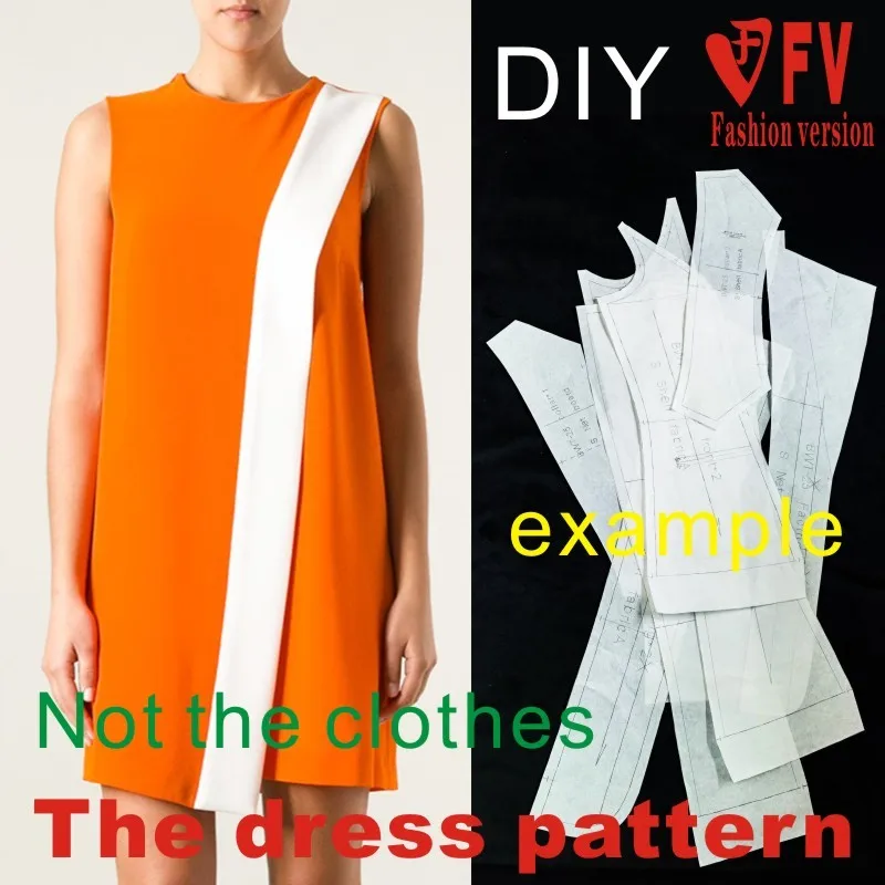 Clothing DIY The dress Dresses Sewing Pattern cutting drawing Women's Dress Sewing Template BLQ-40