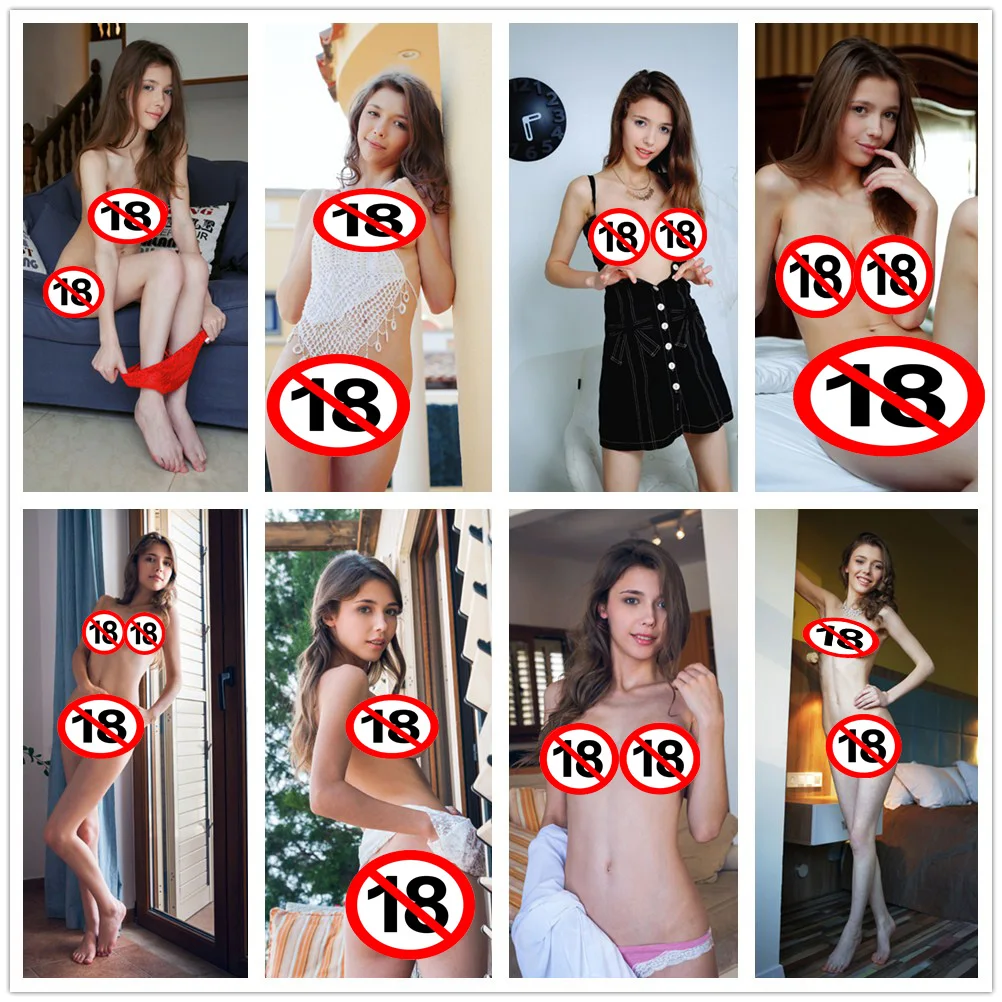 Pósteres e impresiones de arte de pared, chicas rubias, modelo Sexy, imagen de Mila Azul Nude, pinturas modernas de lienzo para decoración de sala de estar