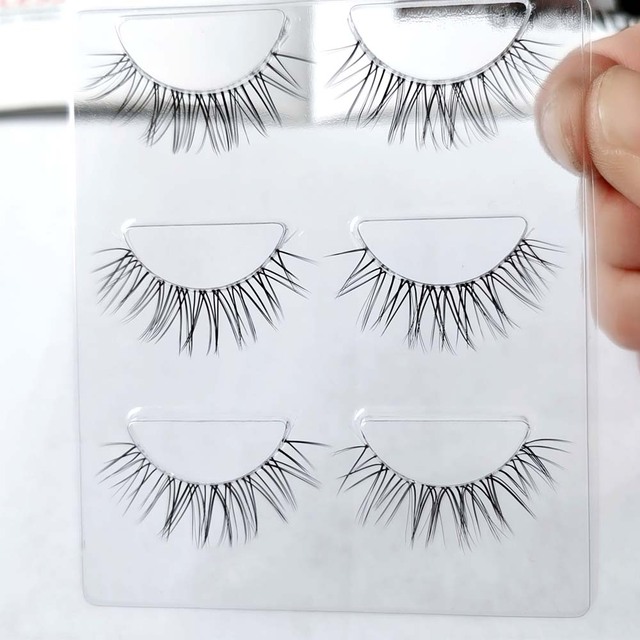 Wholesale Mink Eyelashes 3pair lashes invisible band mink lashes reusable false eyelashes Makeup in Bulk