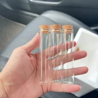 Wishing Glass Bottle 48 PCS 22*100mm Wedding Glass Tube Cork Stopper Mini Decorative Small DIY Jars Vials Tiny glass Bottles 1