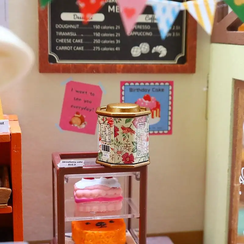 1Pcs Doll House Furniture Accessories 1:12 Doll House Coffee Can Tea Can Model Simulation Item Ornament Miniature Toys