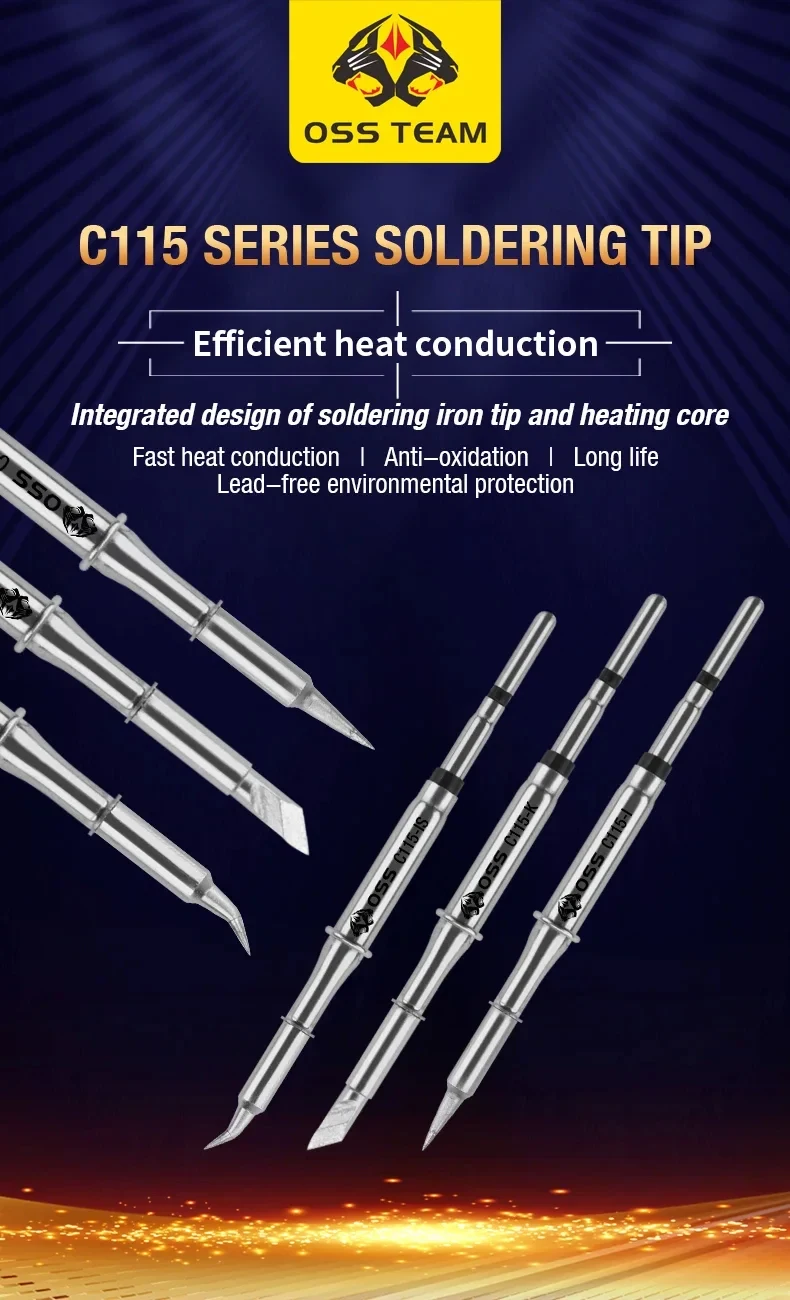 OSS C115 C210 C245 Super Fine series Soldering Iron Tips for T80 HS02 soldering