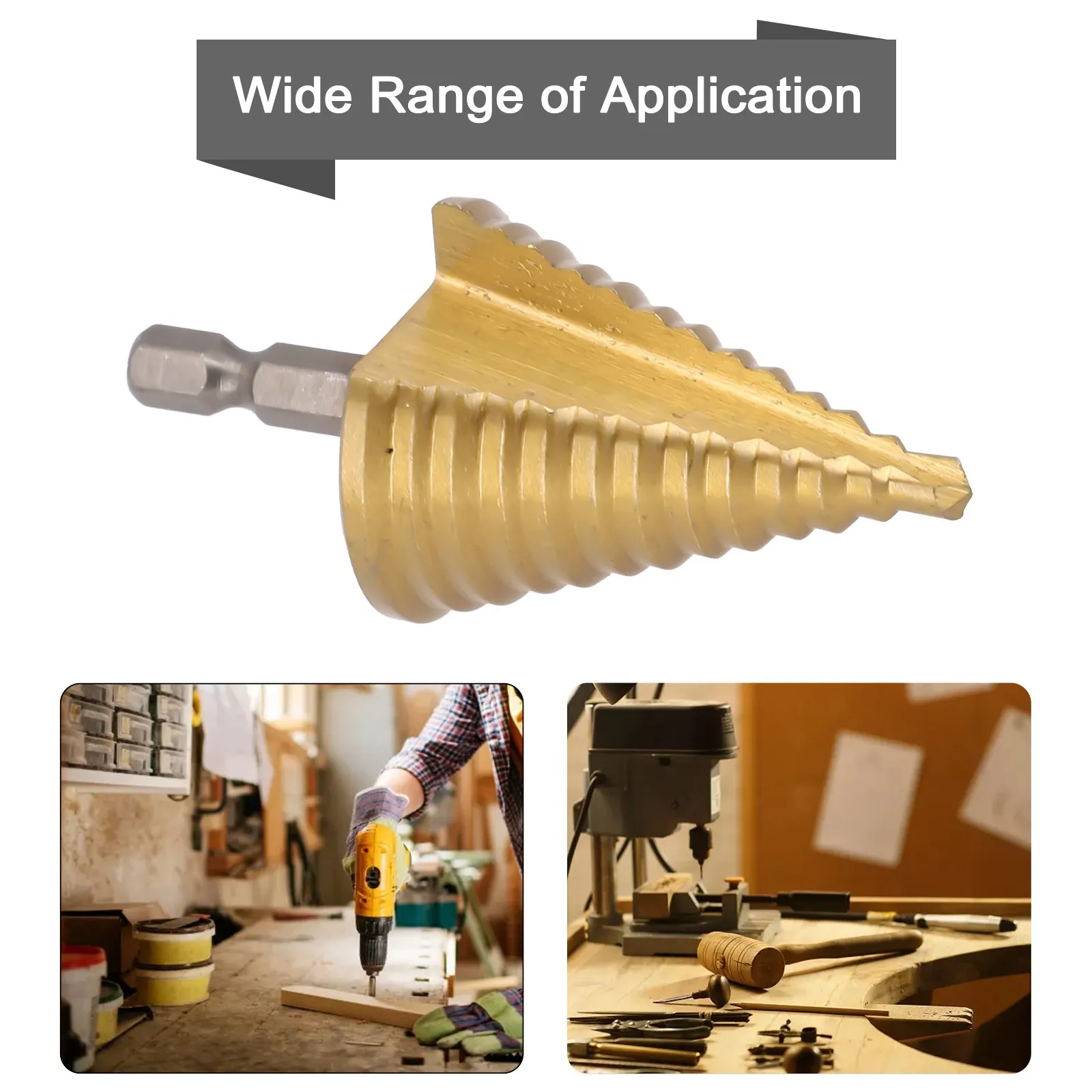 

5-35MM HSS Titanium Coated Step Drill Bit Drilling Power Tools Metal High Speed Steel Wood Hole Cutter Cone Drills Use