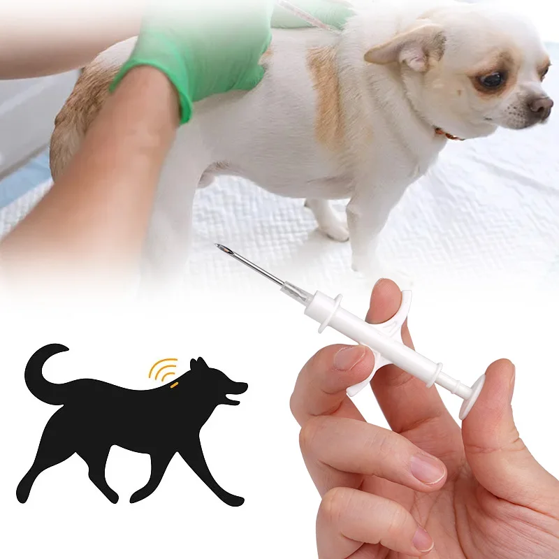 1/3/5Pcs Animal Syringe ID Implant Pet Chip ISO11784/85 FDX-B RFID Injection Pet Microchip for Dog Cat Identification