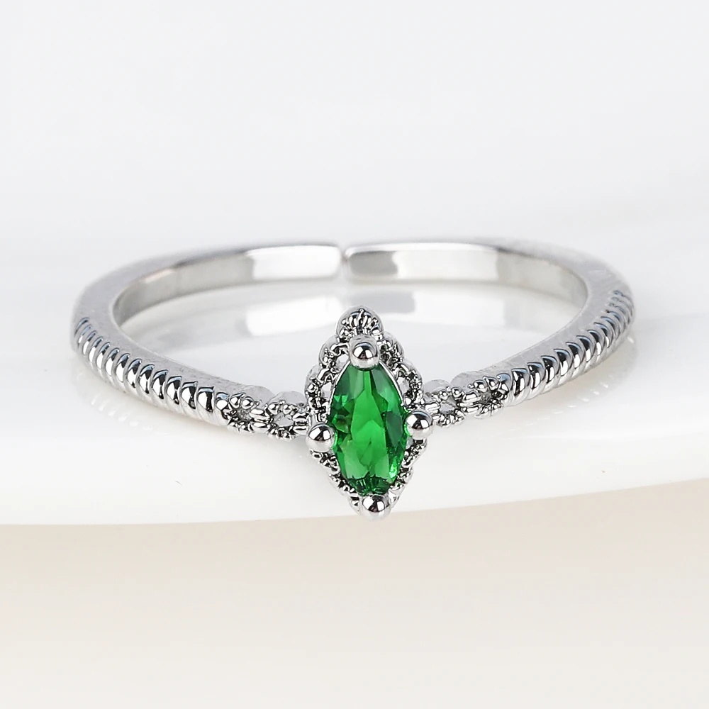 Trendy Elegant Dainty Rings For Women Romantic Women's Ring Shiny Zircon Gold Color Thin Finger Ring Accessories Jewelry - 6