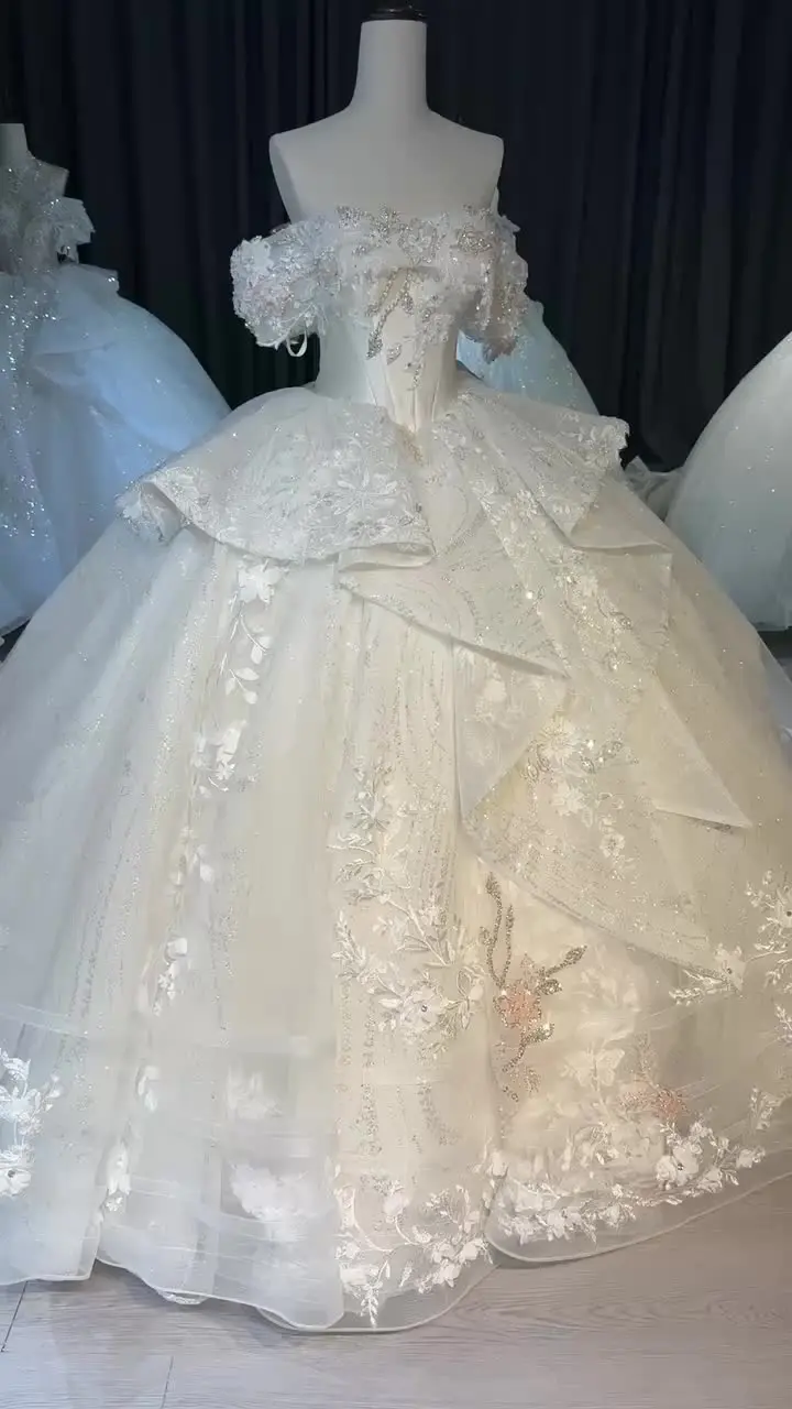 Jancember Exquisite Stylish Wedding Gown For Bride 2024 Ball