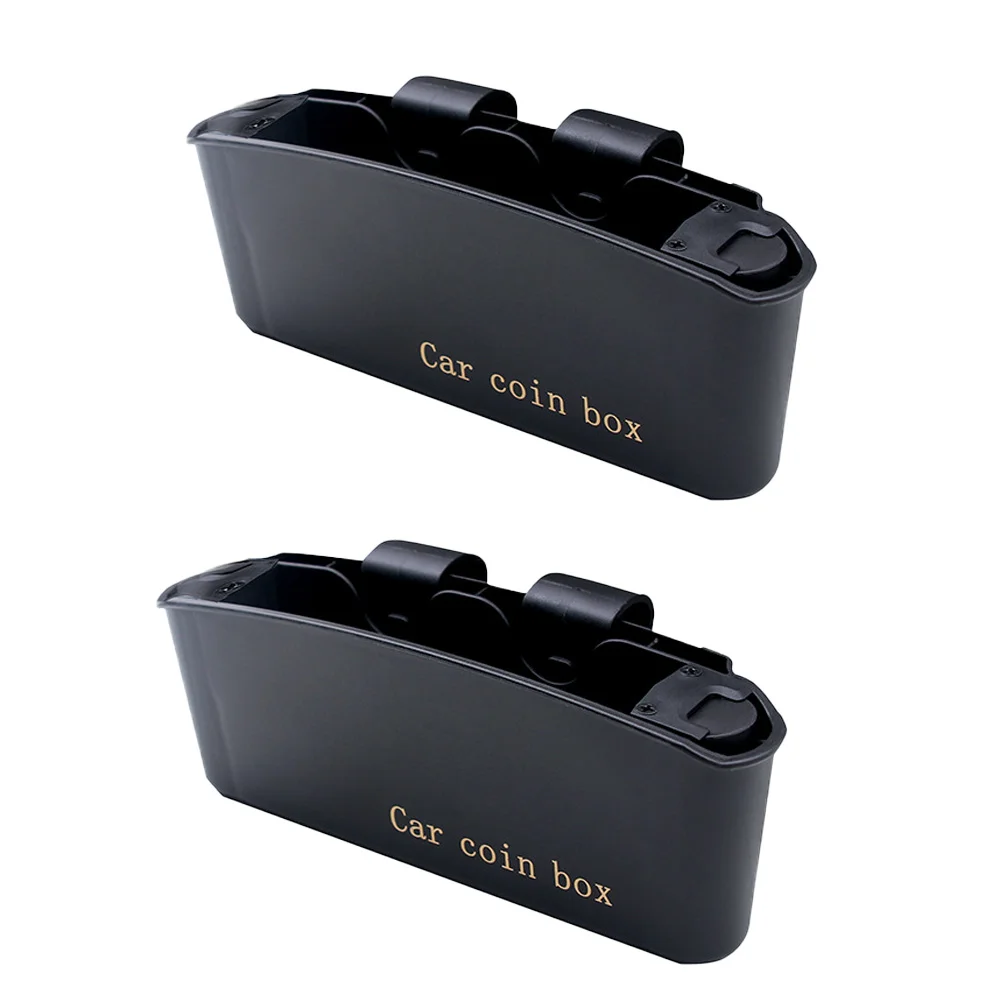 

2 Pcs Trash Can for Car Coin Holder Decoration Supplies Change Organizer Garbage