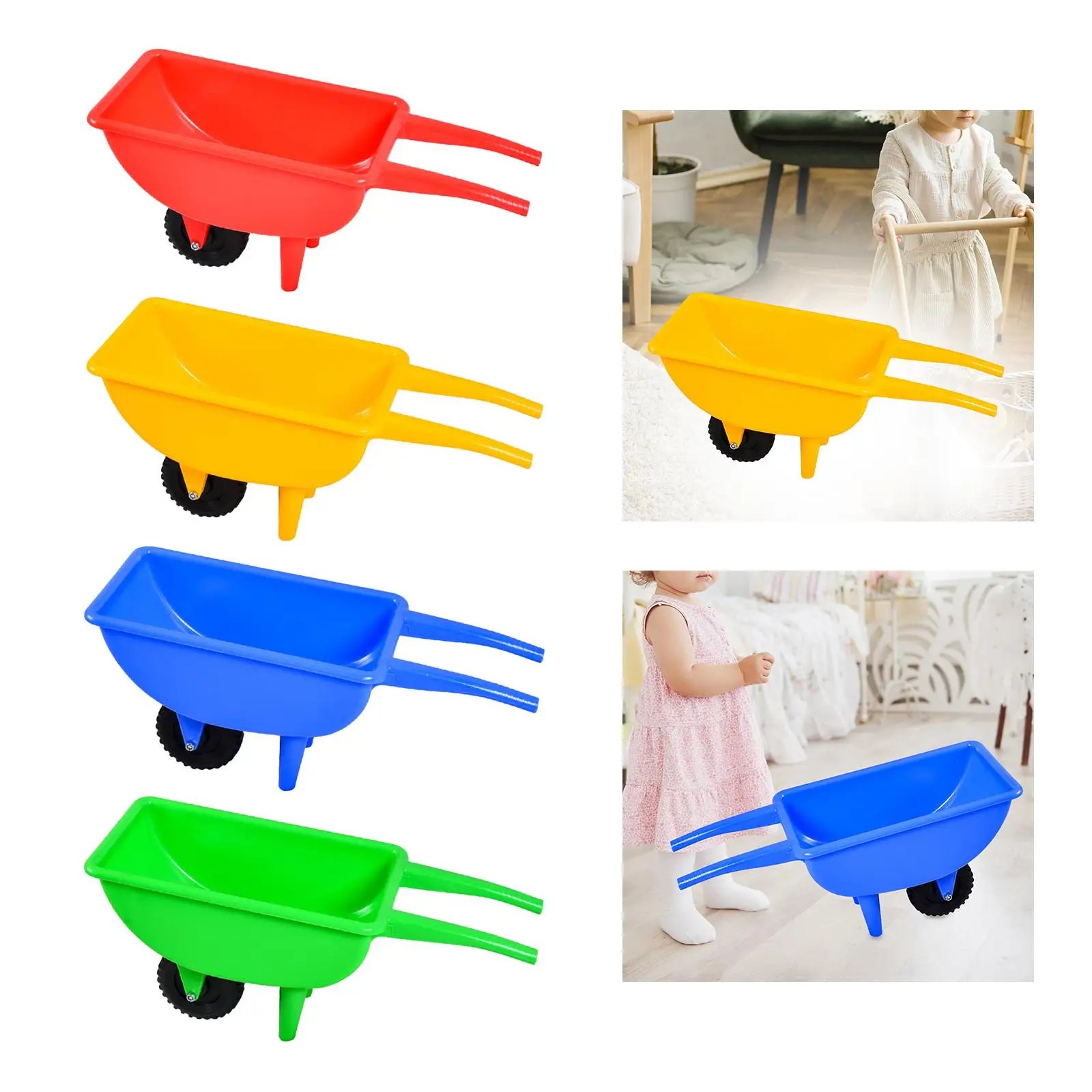 Sand Wheelbarrow Toy Educational Role Play with Single Wheel Kids Girls Boys 3