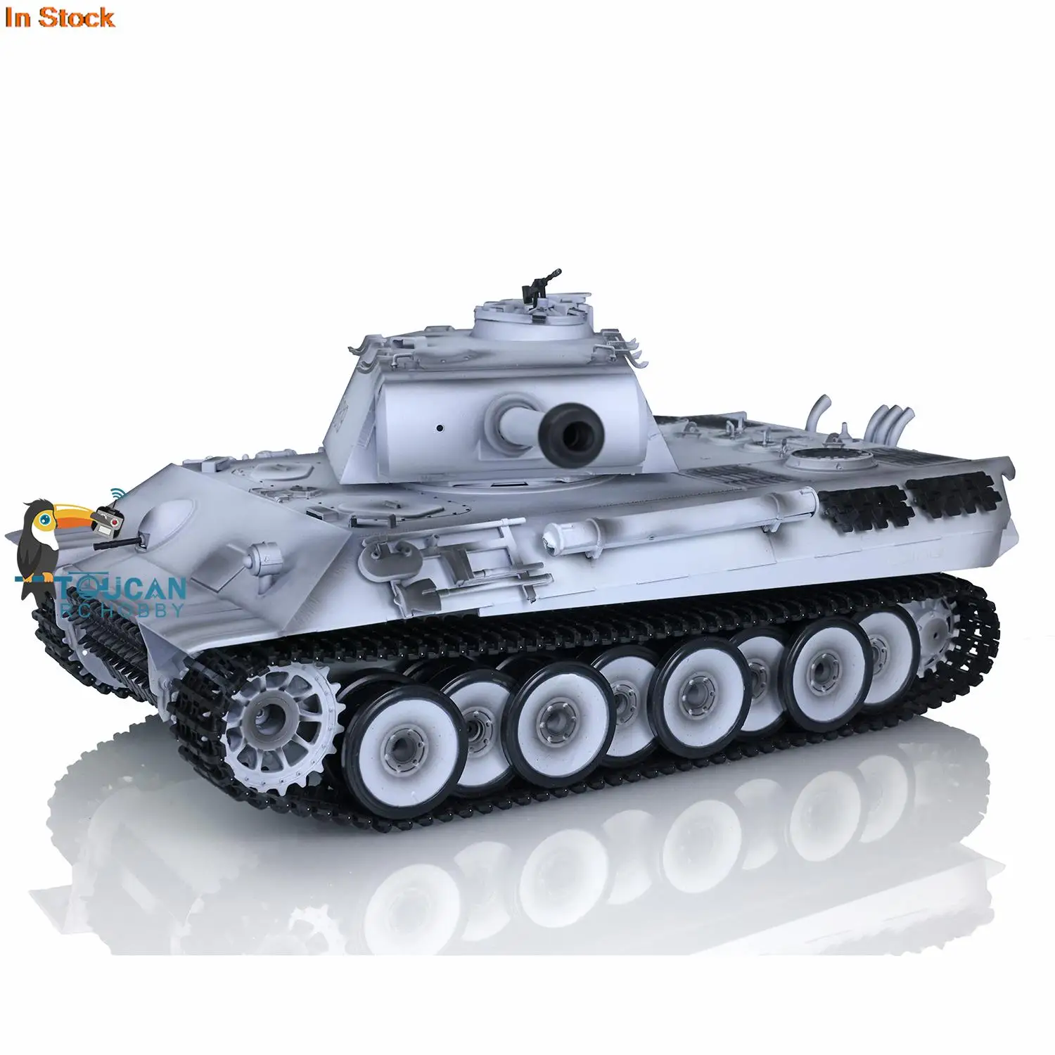 Heng Long 1/16 7.0 Upgraded FPV Camera German Panther V RTR RC Tank 3819 360° Turret Metal Sproket Wheels Tracks Idler TH17298 2