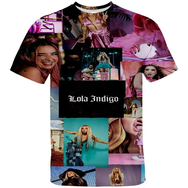 T-shirt imprimé Y2K The Little Girl pour hommes et femmes, col ras du cou, manches courtes, Lola Indigo, hauts décontractés, streetwear, taille XXS-4XL 1