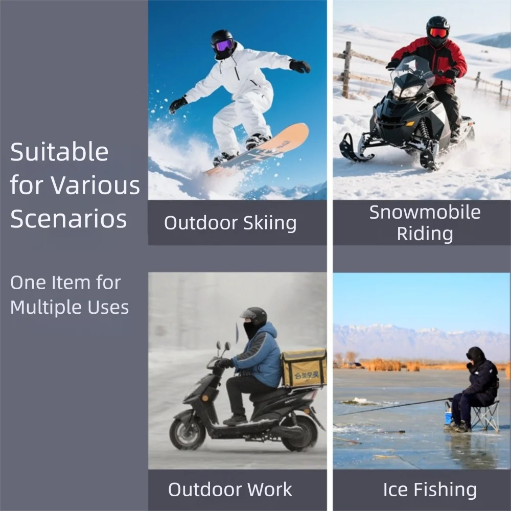 Fashion Windproof Balaclava Hat Keep Warm Multifunctional Pullover Hats Cold Proof Ear Protection Cap Outdoor Sport