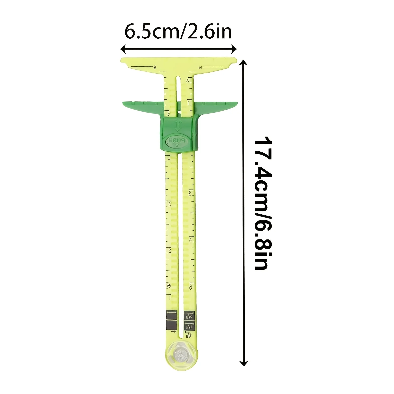 스워드맨 5-in-1 슬라이딩 게이지 다기능 측정자, 바느질, 퀼팅, 제도 도구, DIY 공예 및 교육용
