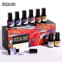 ROSALIND Nail Polish Set Nail Art Decorations Hybrid Varnish Semi Permanent Manicure Nail Salon Supplies Base Top Nail Gel Kit 1