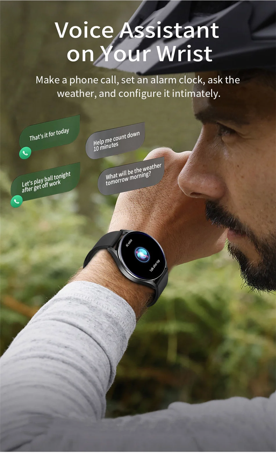 2022New Bluetooth Call Smart Watch Men Women Custom Watch Face Voice Assistant 1.32 Inch Display 360*360 HD Watch Man Smartwatch
