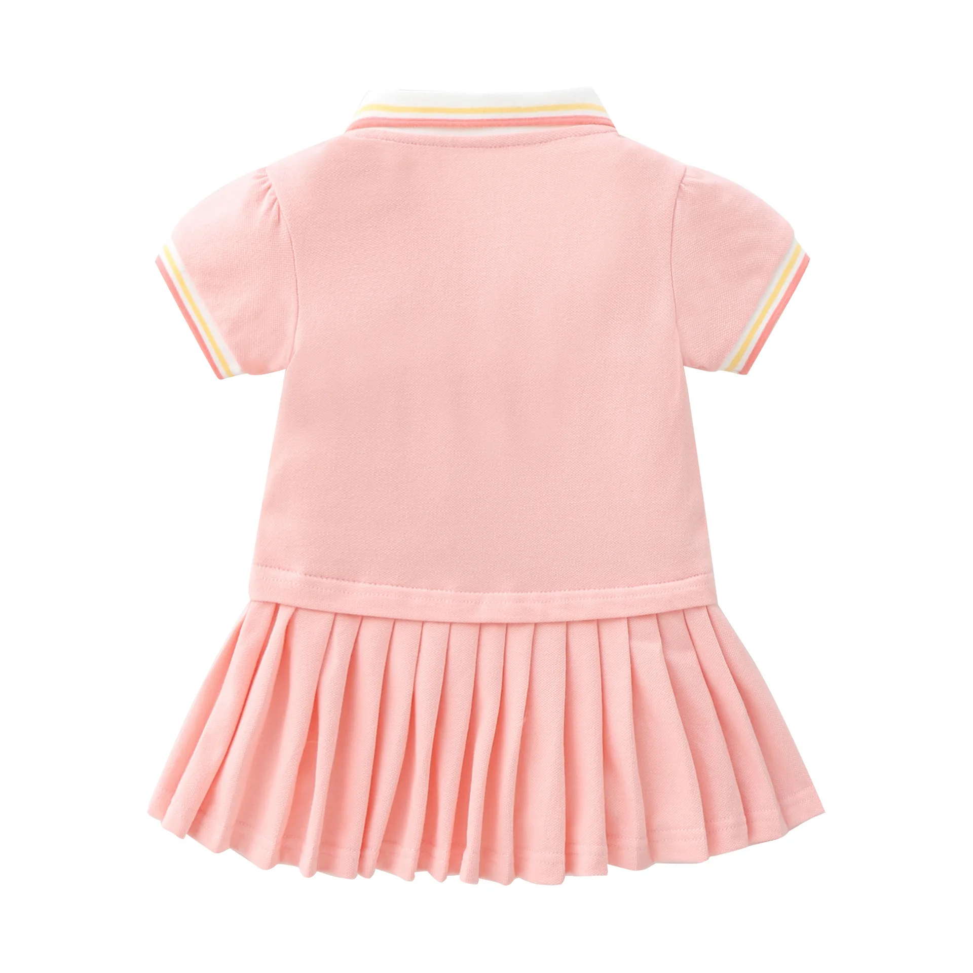 Infant Toddler Baby Girls Polo Dress Summer Cotton Kids Casual Clothes 1-3 year