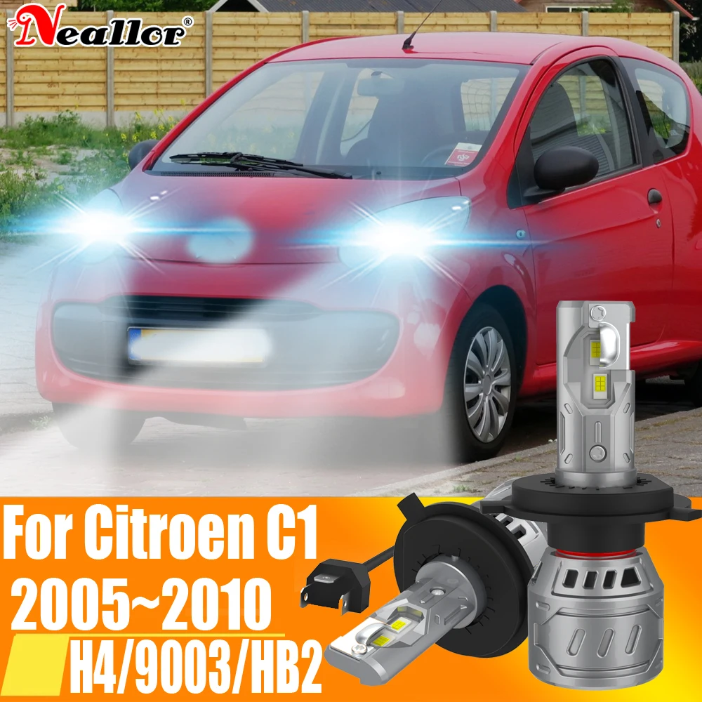 

2 шт., Автомобильные светодиодные лампы H4 HB2 9003 12 В 55 Вт для Citroen C1 2005 ~ 2010