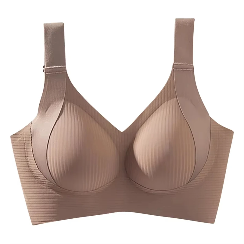 1 2PCS Women' Seamless Underwear, Thin Style, Large Breasts, Small No Wires,...