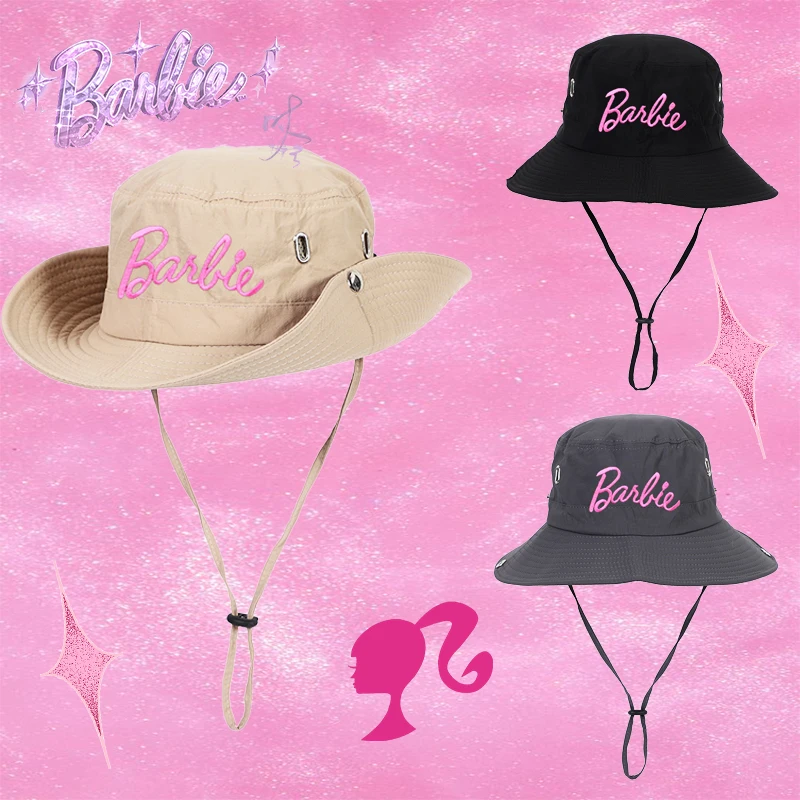 

Barbie Mountaineering Fishing Hat Kawaii Cowboy Hats Movie Decoration Stylish Caps Fashion Lovely Girls Gifts Cute Trendy