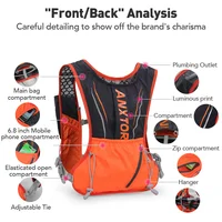 NEWBOLER-Lightweight Running Backpack Hydration Vest, Suitable for Bicycle Marathon Hiking, Ultra-light and Portable 5L 2