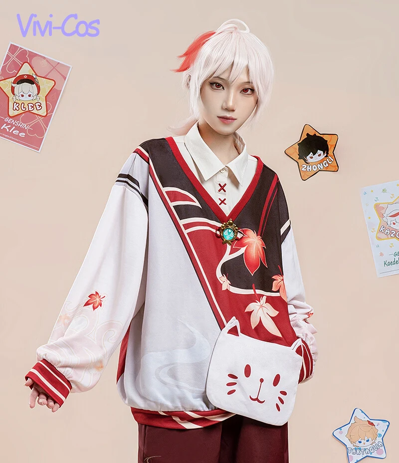 

Vivi-Cos Game Genshin Impact Kaedehara Kazuha Cool Daily Casual Sweater Cosplay Unisex Costume Halloween Role Play Party New