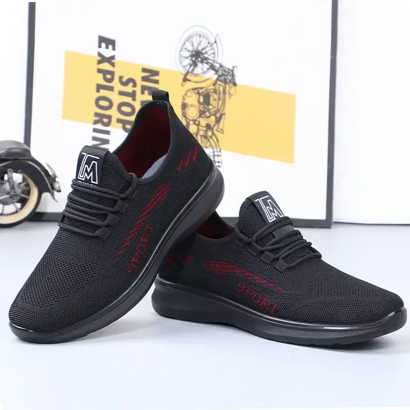 2024 New Men's Sports Flat Shoes Casual Fashion Breathable Walking Shoes Lightweight and Comfortable Men's Shoes 3