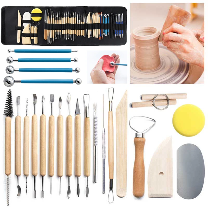 19 Pieces/set Pottery Tools Kit Clay Pottery Sculpting Tools Clay Ceramic  Tools - Pottery & Ceramics Tools - AliExpress