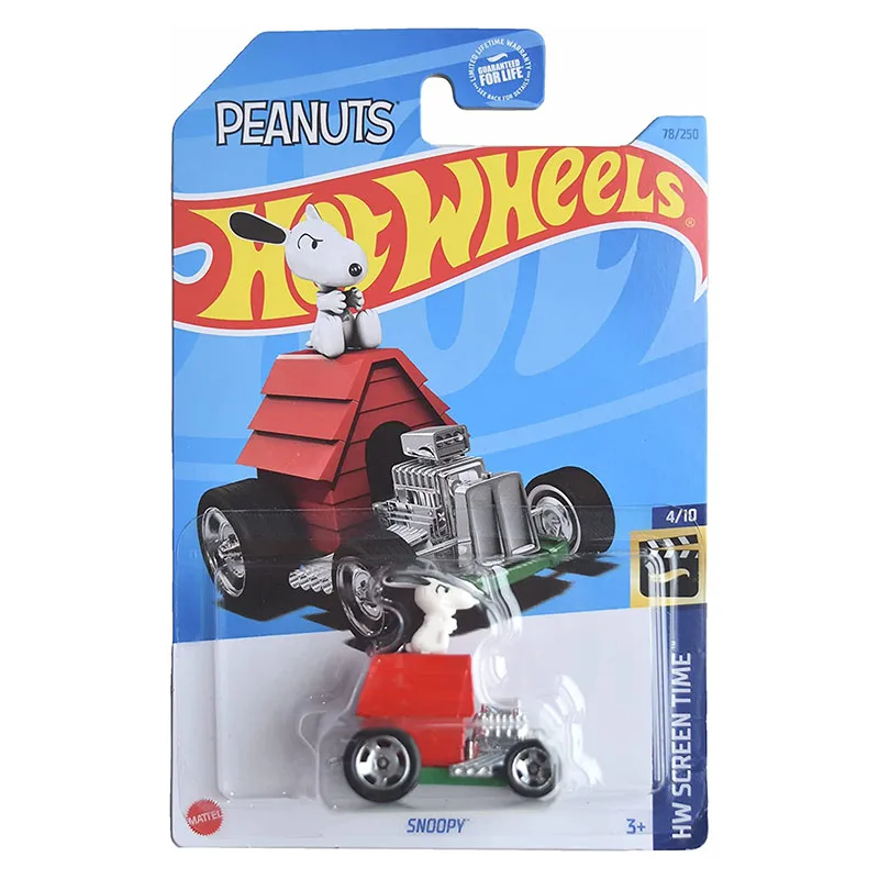

Коллекция 2023 года, лидер продаж, модель автомобиля Snoopy HW, время экрана 4/10, литый под давлением, игрушка для мальчика, подарок C4982 78