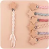 Baby Beech Wood Pentagram Pacifier Clip Handmade Woven Cotton Soother Nipple Chain For Baby Nursing Teether Chewing Toys Gift 3