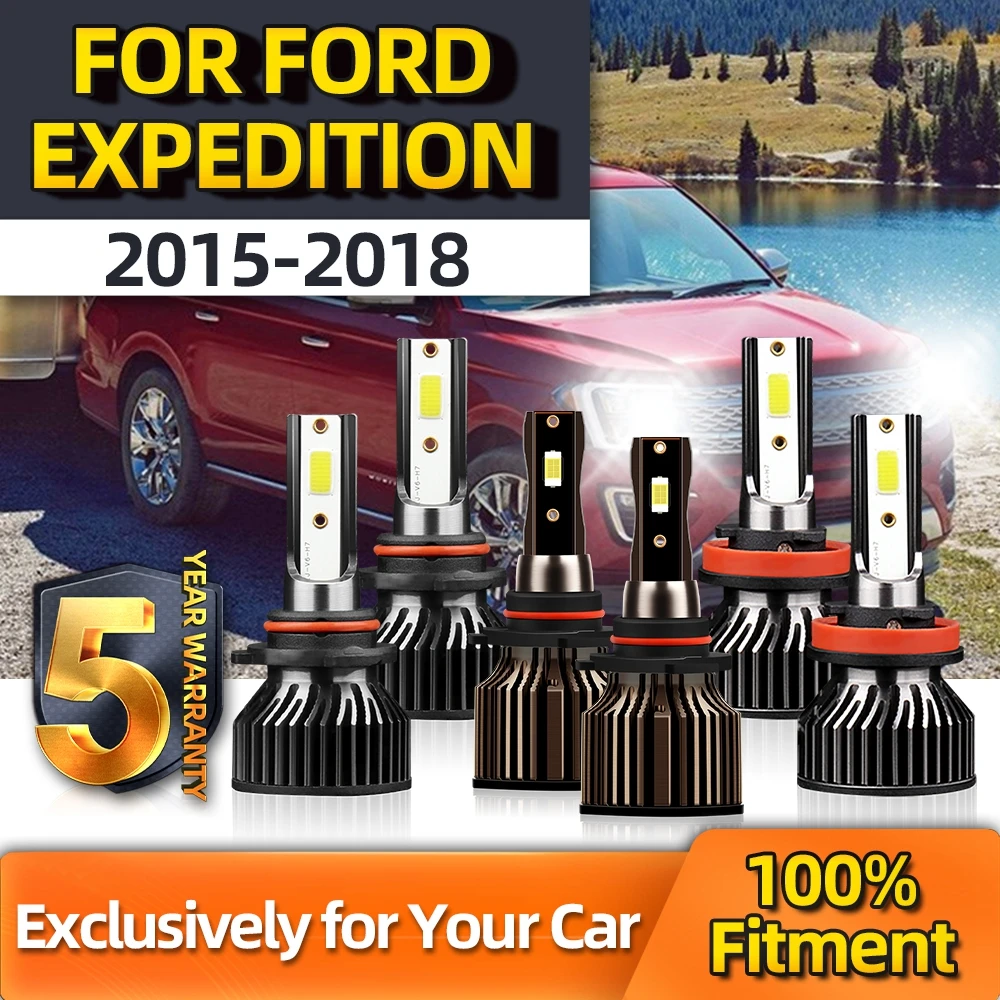 

TEENRAM 6000K White Brightness Car Lamps Kit High Low 9005 H9 Fog Light 9145 With Fan For Ford Expedition 2015 2016 2017 2018