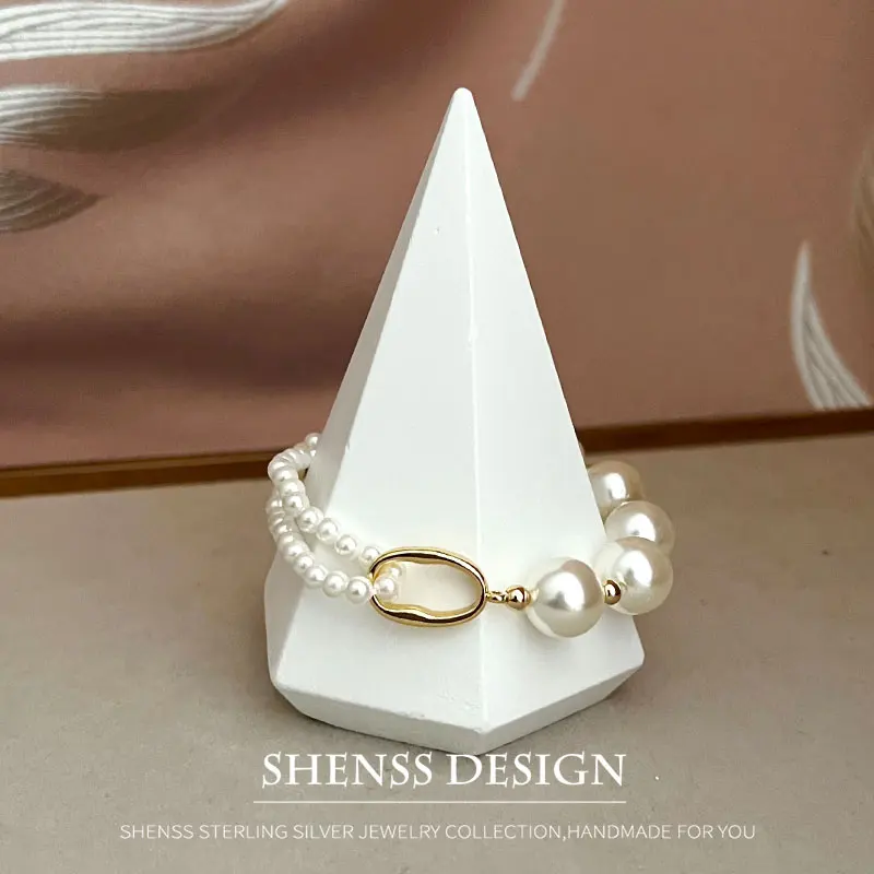 

Temperament Design Natural Baroque Pearl Bracelet Customized Jewelry for Women's