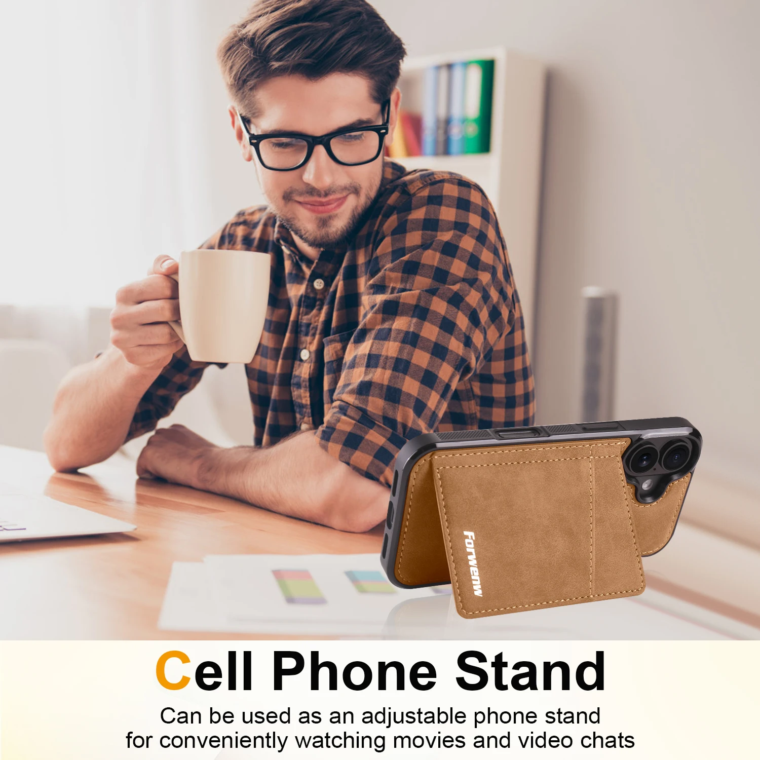 Premium Flip Leather Case with Built-in Magnetic Wallet and Card Holder