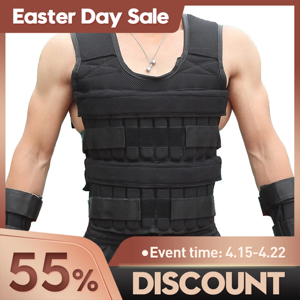 Weighted Vest 20kg 60kg Loading Boxing Training Adjustable Exercise