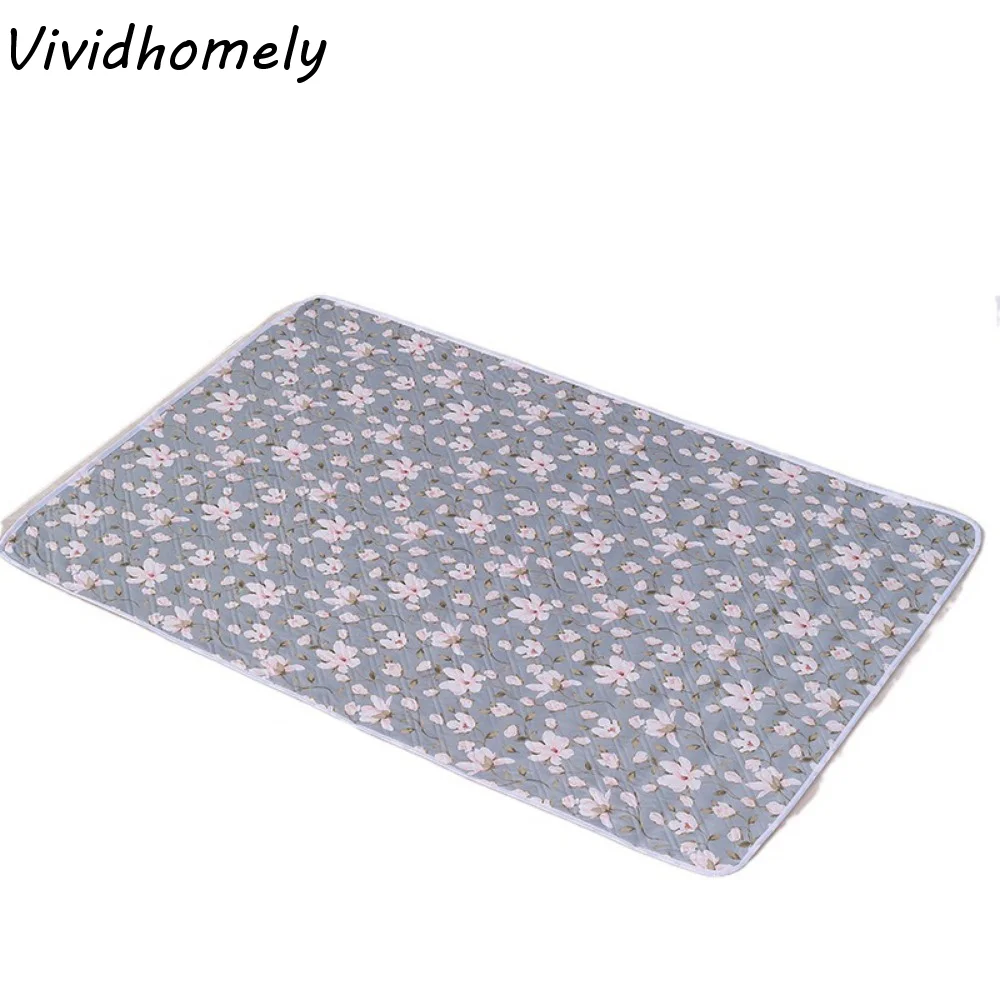 Pet Diaper Pads 80*120cm Urine Mat Cartoon Cute Bed Protector Diaper Washable Breathable Urine Pads Cloth for Baby