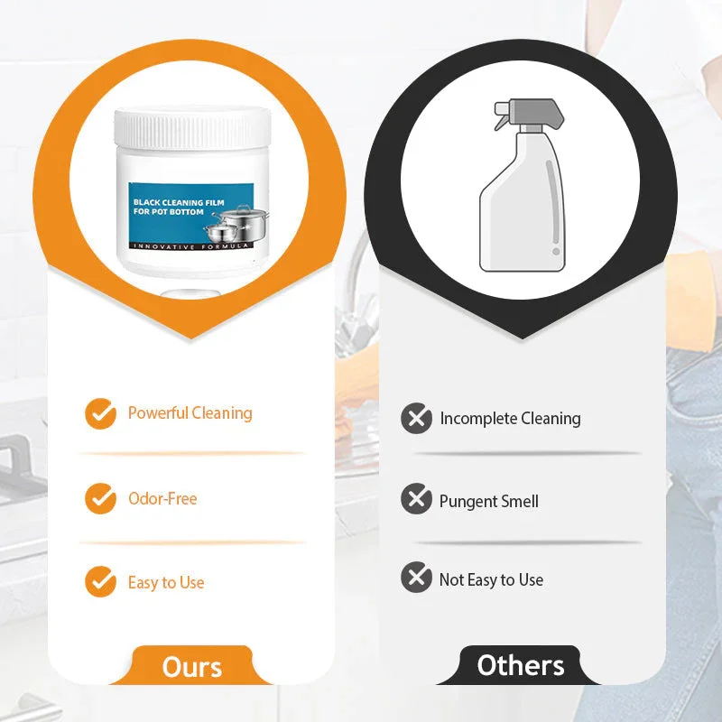 260g Strong Oil Stain Cleaner Kitchen Pot Bottom Decontamination Black Pot Mud Film Seaweed Cleaner Strong Dirt Removal Oil