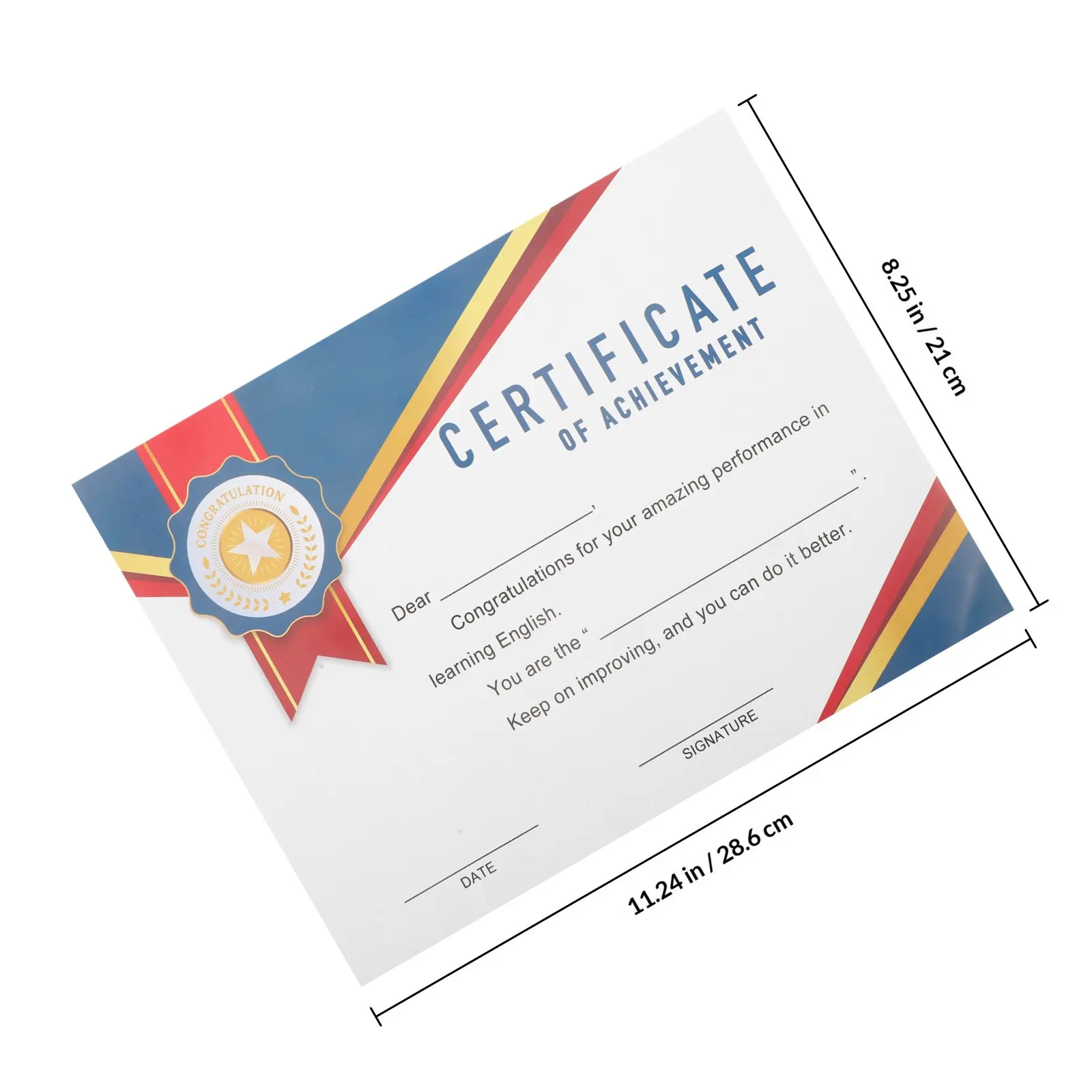 10장 두꺼운 코팅지 학생용 수상 증서, 완료 증명서, 학교 성적증명서, 졸업식 증서