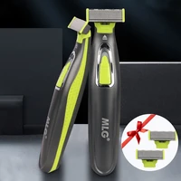 Electric Shaver for Men and Women Portable Full Body Trimmer USB T Shaped Blade Razor for Beard Armpit with 2 Replacement Blades 1