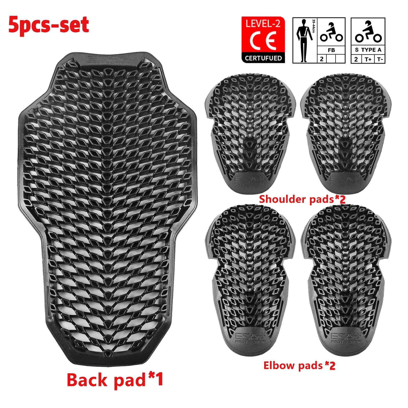 Motorcycle Anti-Shock Protective Armor with Built-in Guard Pads