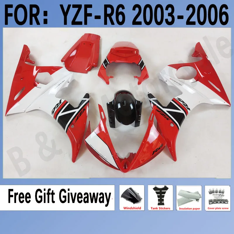 

Обтекатель для YAMAHA YZF R6 2003 2004 2005 YZF600 R6 03 04 05 Обтекатели для кузова R6 2003-2005 комплект 60 юбилей