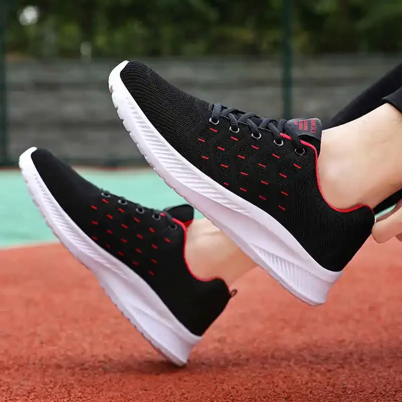 

Breath Sport Shoes Man Non-Leather Casual Running Man Running Height Increasing Fashionable Sports Shoes Red Sneakers Tennis